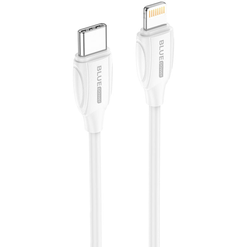 USB-C - Lightning data- og ladekabel BLUE Power B2BX19, 18 W, 2 m, hvit