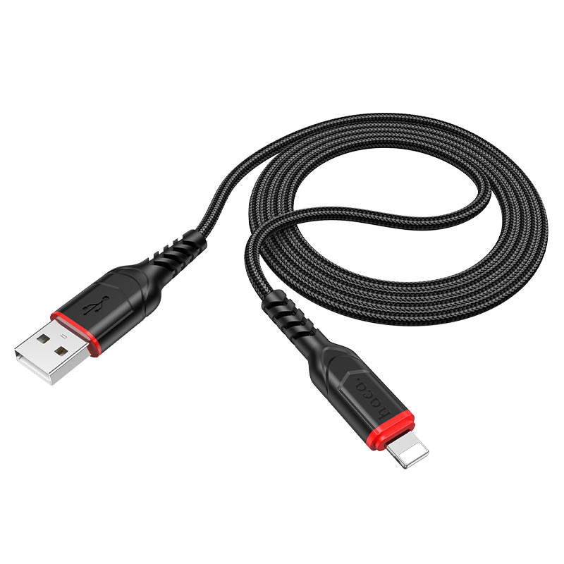 Data- og ladekabel USB-A - Lightning HOCO X59 Victory, 18W, 1m, Svart