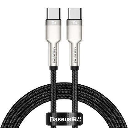 USB-C til USB-C Baseus Cafule data- og ladekabel, 100W, 2m, Svart CATJK-D01