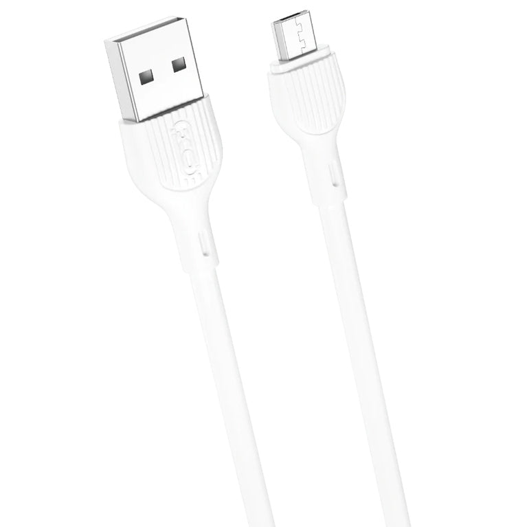 USB-A - microUSB Data og Ladekabel XO Design NB200, 10W, 1m, Hvit