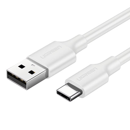 USB-A til USB-C data- og ladekabel UGREEN US287, 18W, 1.5m, Hvit