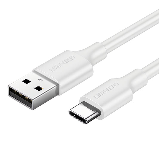 USB-A til USB-C data- og ladekabel UGREEN US287, 18W, 1.5m, Hvit