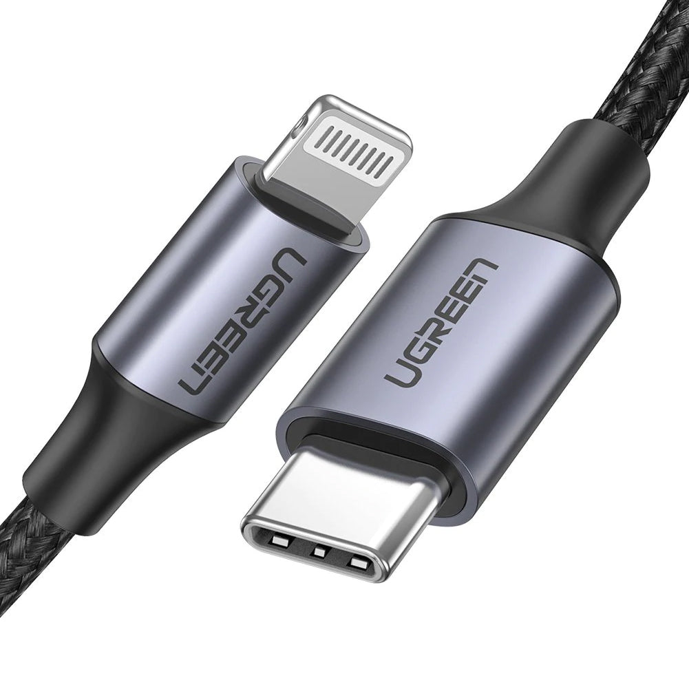 USB-C - Lightning Data- og Ladekabel UGREEN US304, 20W, 1m, Svart