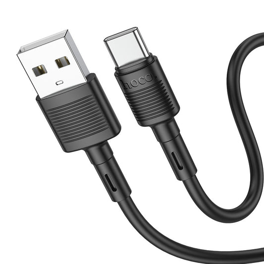 USB-A - USB-C HOCO X83 Victory data- og ladekabel, 20W, 1m, Svart