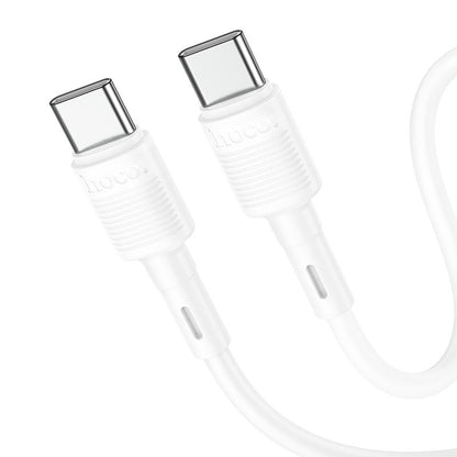 USB-C data- og ladekabel - USB-C HOCO X83 Victory, 60W, 1m, Hvit