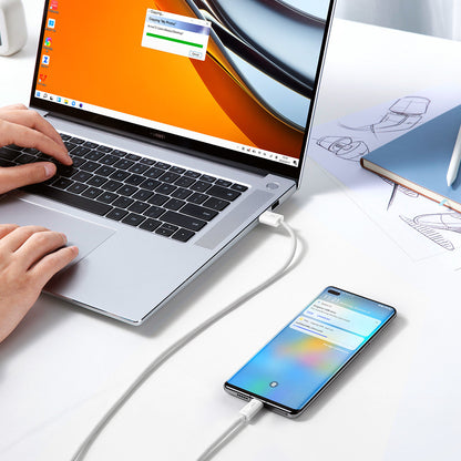 USB-A - USB-C Baseus Dynamic Series data- og ladekabel, 100W, 1m, Hvit CALD000602