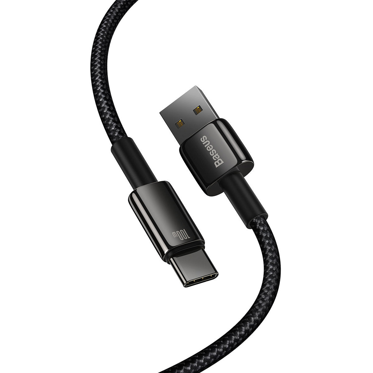 Baseus Tungsten Gold USB-A til USB-C data- og ladekabel, 100 W, 2 m, svart CAWJ00010101 