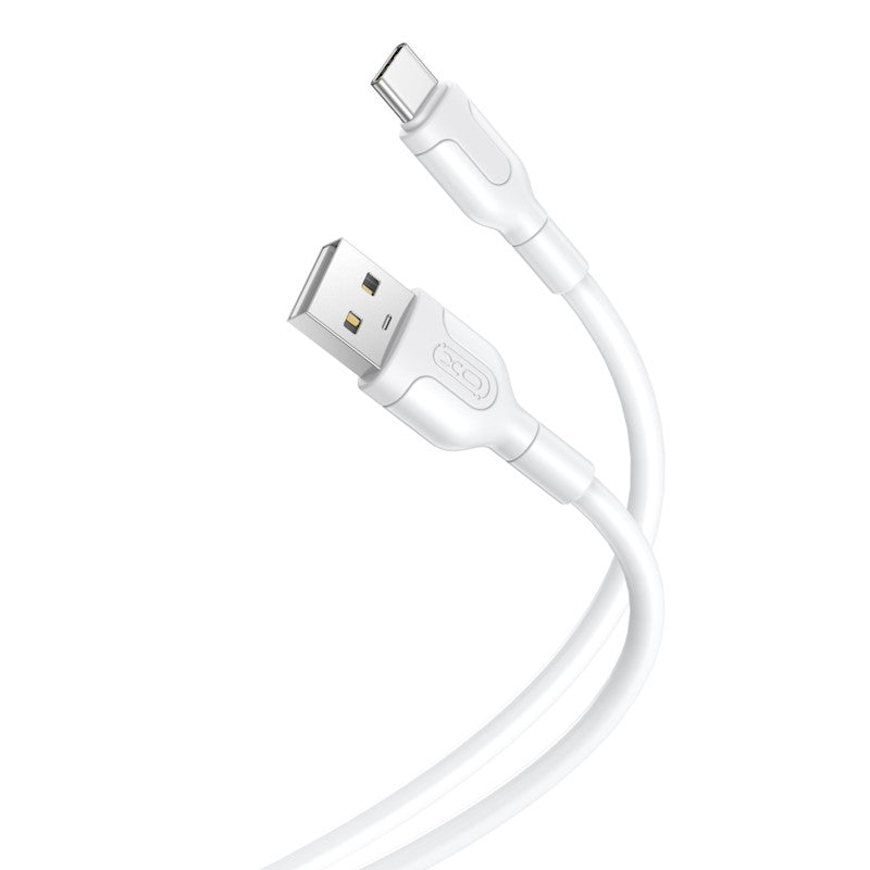 Data- og ladekabel USB-A - USB-C XO Design NB212, 18W, 1m, Hvit