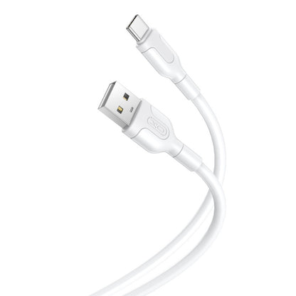 Data- og ladekabel USB-A - USB-C XO Design NB212, 18W, 1m, Hvit