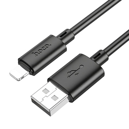 Data- og ladekabel USB-A - Lightning HOCO X88, 18W, 1m, svart 