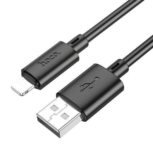 Data- og ladekabel USB-A - Lightning HOCO X88, 18W, 1m, svart 