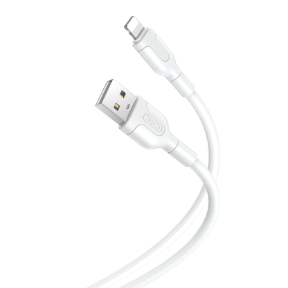 USB-A - Lightning Data- og Ladekabel XO Design NB212, 18W, 1m, Hvit