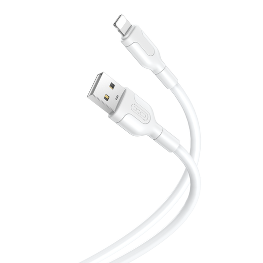 USB-A - Lightning Data- og Ladekabel XO Design NB212, 18W, 1m, Hvit