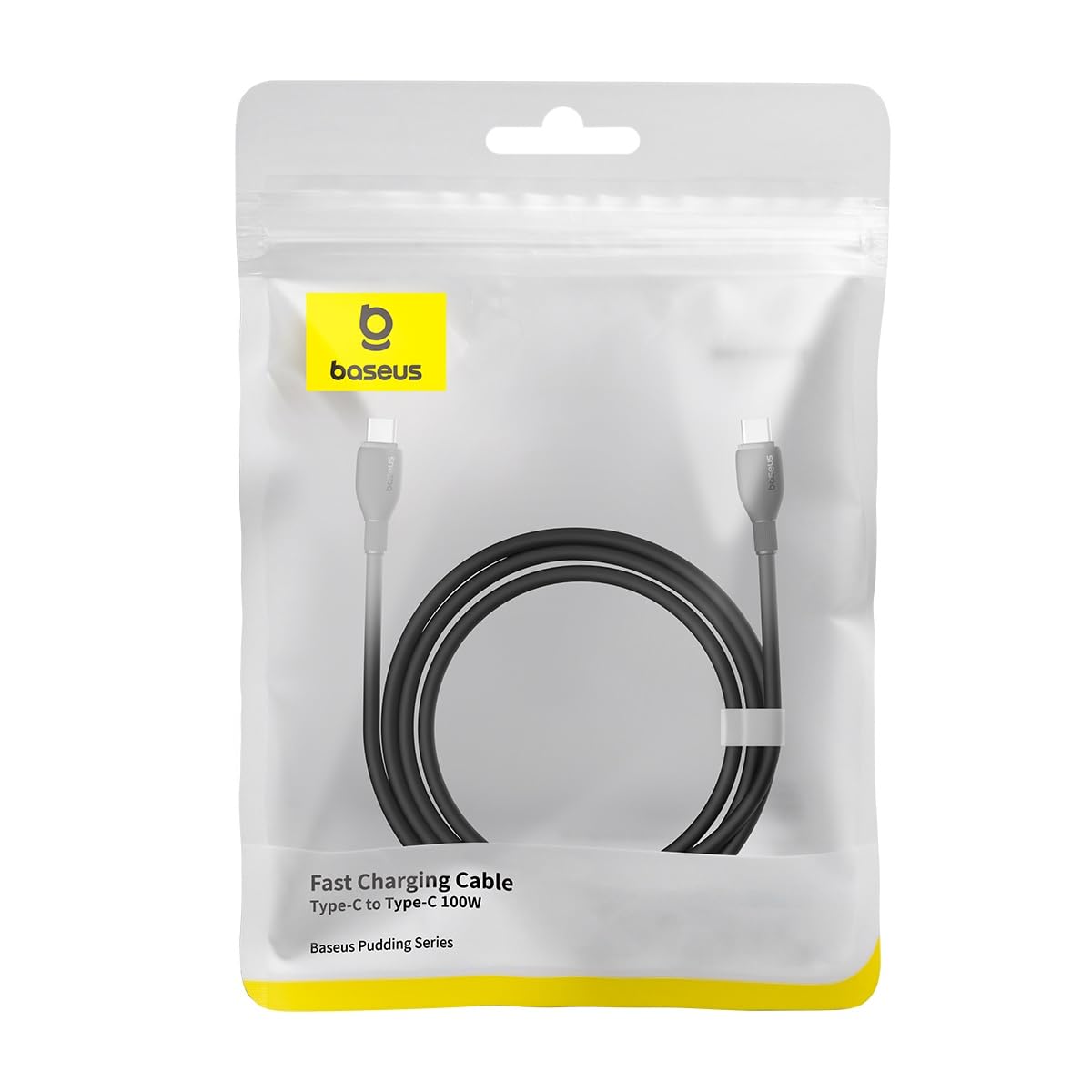 USB-C til USB-C Baseus Pudding data- og ladekabel, 100W, 2m, Svart P10355702111-01