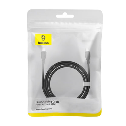 USB-C til USB-C Baseus Pudding data- og ladekabel, 100W, 2m, Svart P10355702111-01