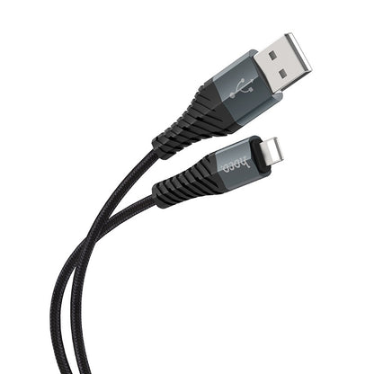 Data- og ladekabel USB-A - Lightning HOCO X38 Cool, 18 W, 1 m, svart 