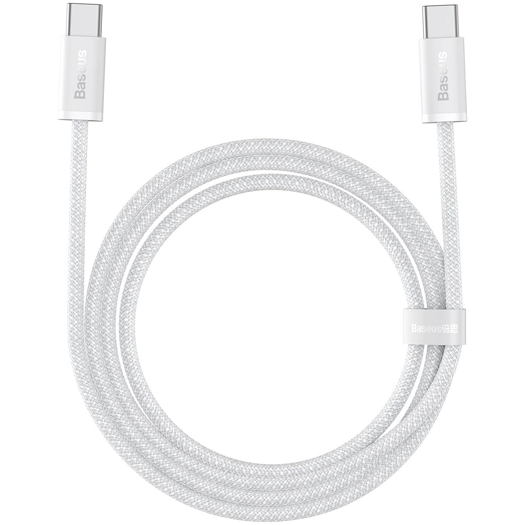 USB-C data- og ladekabel - USB-C Baseus Dynamic 3-serien, 100 W, 2 m, hvit P10367000Y11-01 