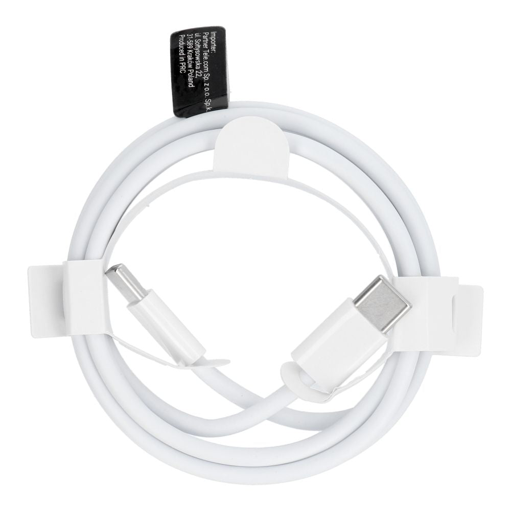 USB-C data- og ladekabel - USB-C OEM HD26, 30W, 1m, hvit