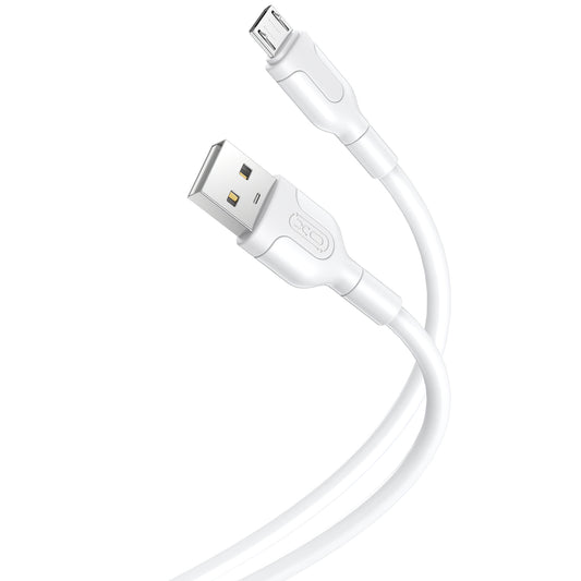 USB-A til microUSB data- og ladekabel XO Design NB212, 18W, 1m, Hvit