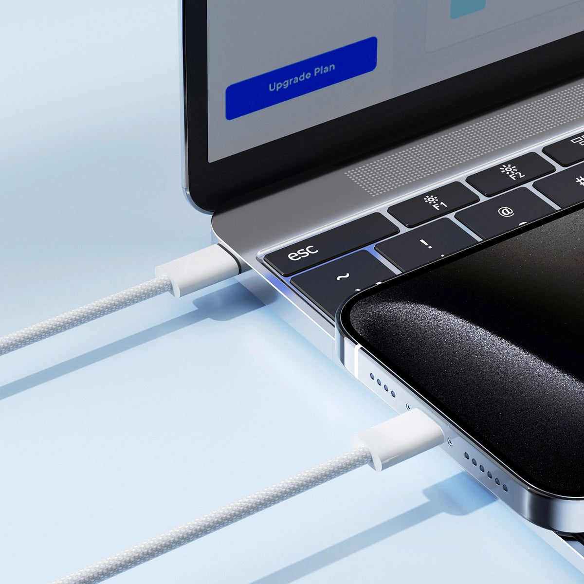 USB-C data- og ladekabel - USB-C Joyroom S-A45, 60 W, 1 m, hvit 
