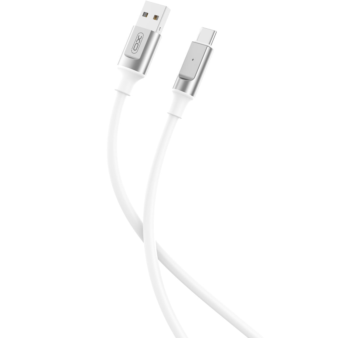 USB-A - USB-C data- og ladekabel XO Design NB251, 18W, 1m, Hvit