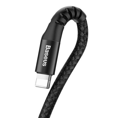 Data- og ladekabel USB-A - Lightning Baseus Fish Eye Spring, 18 W, 1 m, svart CALSR-01 CALSR-01