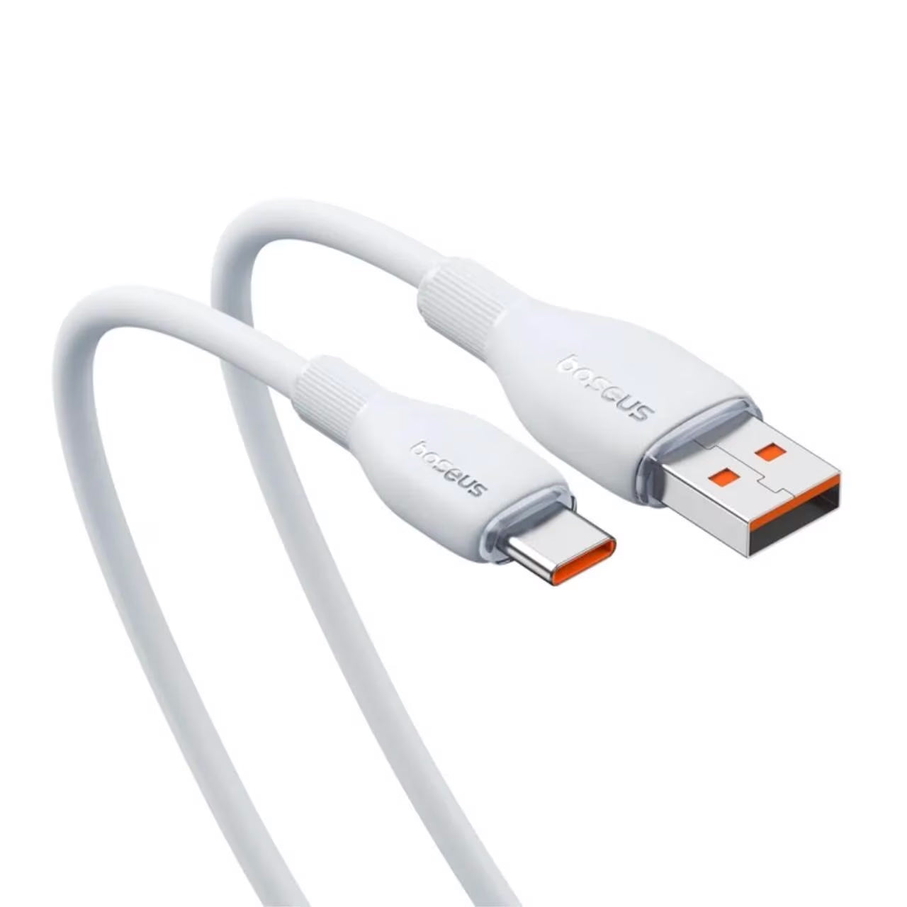 USB-A til USB-C data- og ladekabel Baseus Pudding, 100W, 1.2m, Hvit