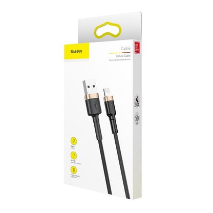 USB-A til Lightning-lade- og datakabel Baseus Cafule, 18W, 1m, Gull