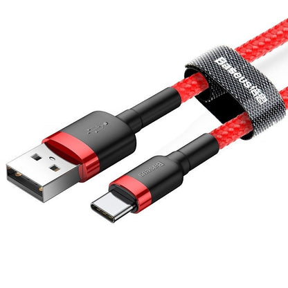 USB-A til USB-C data- og ladekabel Baseus Cafule, 60W, 1m, Rød