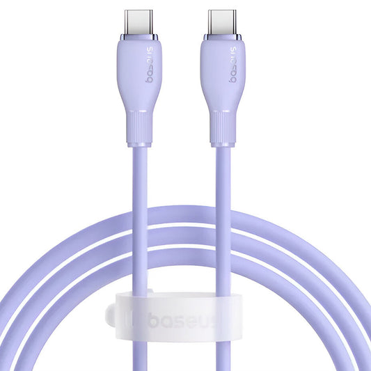 USB-C til USB-C Baseus Pudding data- og ladekabel, 100W, 1.2m, Lilla P10355702511-00