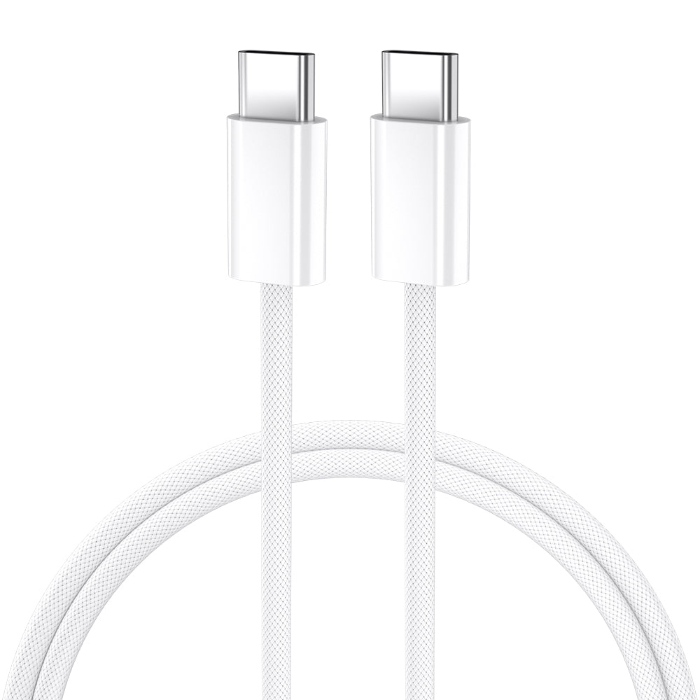 USB-C til USB-C data- og ladekabel BWOO BO-X284, 60W, 1m, Hvit