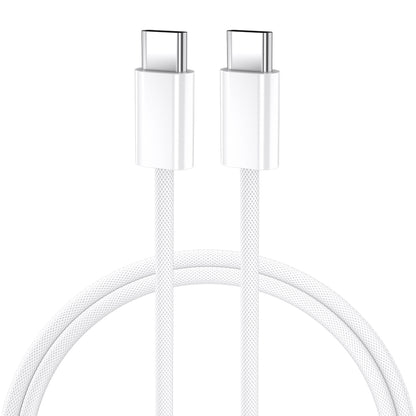 USB-C til USB-C data- og ladekabel BWOO BO-X284, 60W, 1m, Hvit