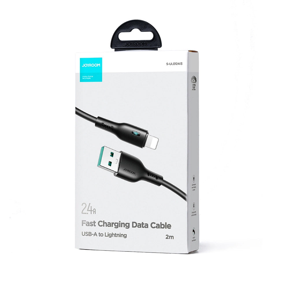 USB-A - Lightning lade- og datakabel Joyroom A13, 18W, 2m, Svart