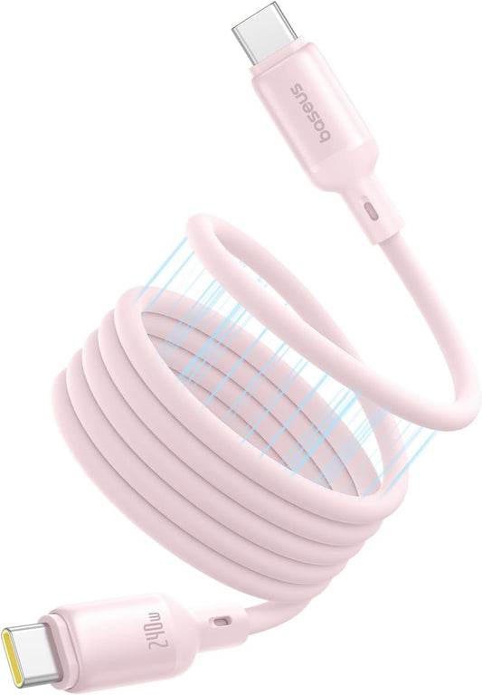 USB-C til USB-C Baseus PicoGo data- og ladekabel, 240W, 1m, Rosa P10376800411-00