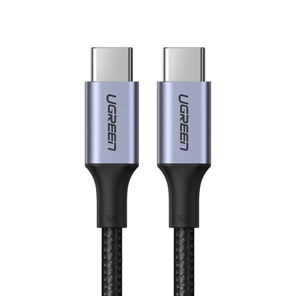 USB-C til USB-C data- og ladekabel UGREEN US316, 100W, 1.5m, Grå
