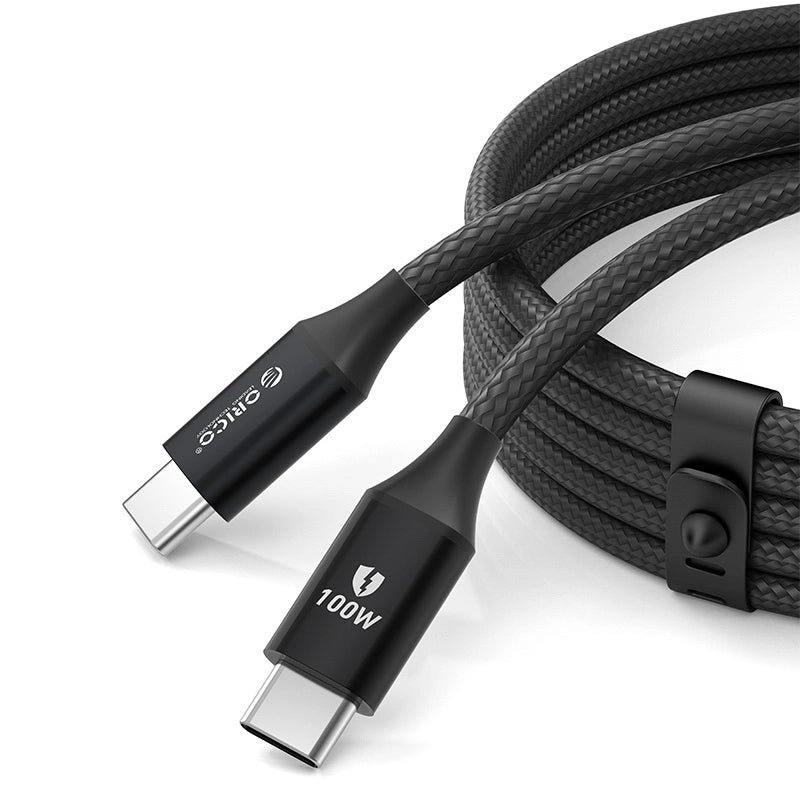 USB-C til USB-C Orico CDX data- og ladekabel, 100W, 1m, Svart