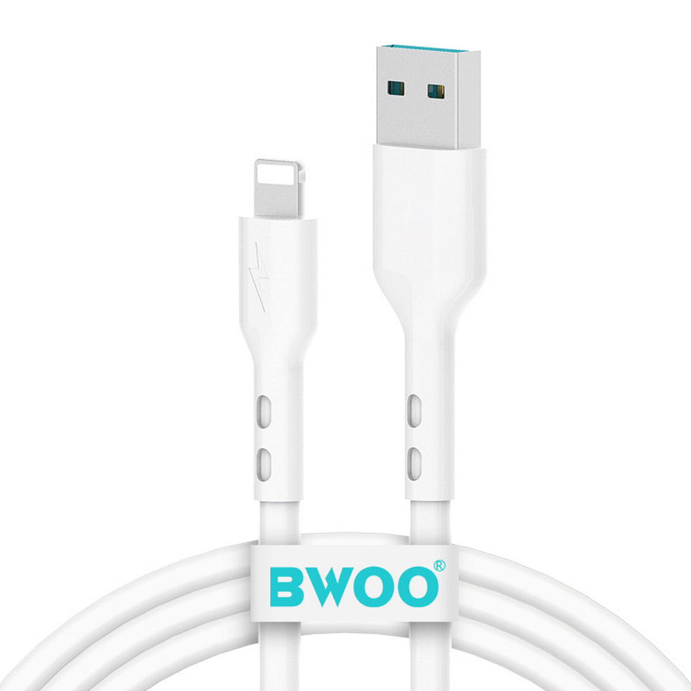 USB-A - Lightning Data- og Ladekabel BWOO X172L, 18W, 1m, Hvit