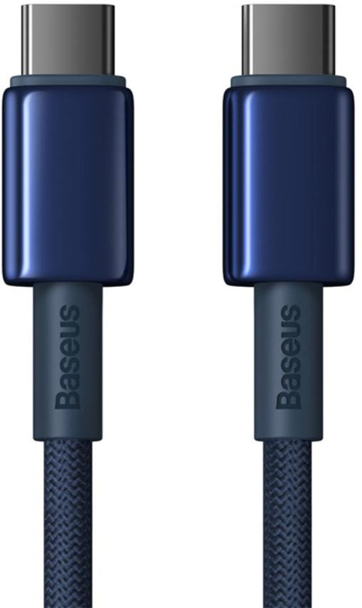 USB-C til USB-C data- og ladekabel Baseus Tungsten Gold, 100W, 2m, Marineblå P10319800321-04