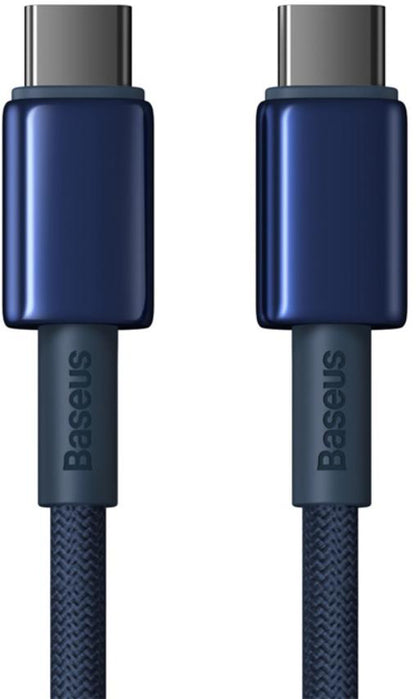 USB-C til USB-C data- og ladekabel Baseus Tungsten Gold, 100W, 2m, Marineblå P10319800321-04