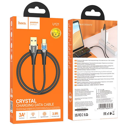 USB-A til USB-C data- og ladekabel HOCO U121, 18W, 1.2m, Svart