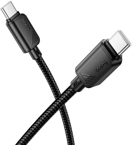 USB-C til USB-C data- og ladekabel HOCO X113, 60W, 1m, Svart