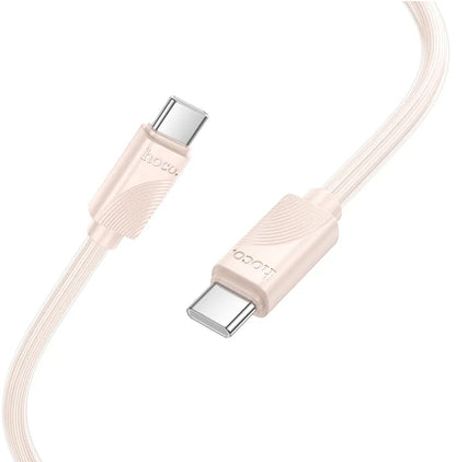 USB-C til USB-C data- og ladekabel HOCO X114, 60W, 1m, Rosa