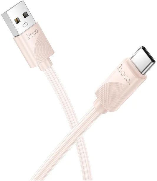 USB-A - USB-C Data- og Ladekabel HOCO X114, 18W, 1m, Rosa