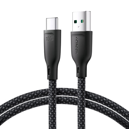 USB-A - USB-C Joyroom Multi-Color S-A34 data- og ladekabel, 100W, 1m, Svart