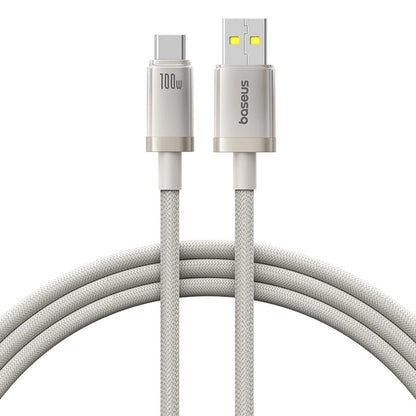 USB-A - USB-C Baseus Titanium data- og ladekabel, 100W, 2m, Sølv P10378102G21-02