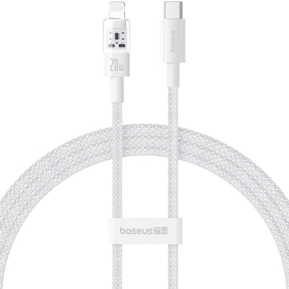 Data- og ladekabel USB-C - Lightning Baseus Gem, 20W, 1m, Hvit P10373001211-00