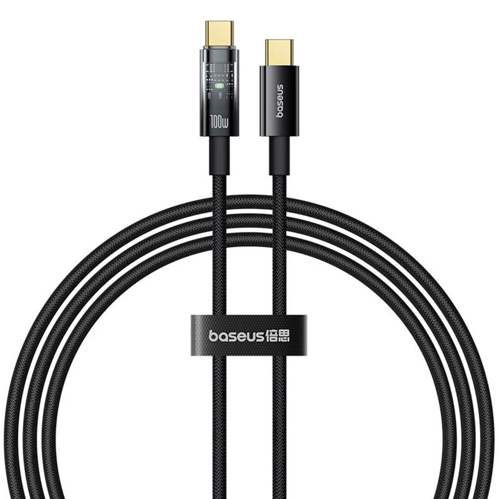 USB-C til USB-C Baseus Explorer data- og ladekabel, 100W, 1m, Svart P10319703111-00
