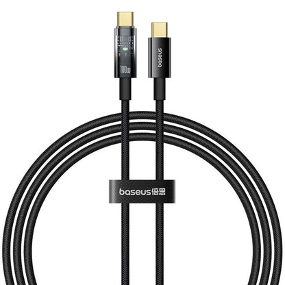 USB-C til USB-C Baseus Explorer data- og ladekabel, 100W, 1m, Svart P10319703111-00