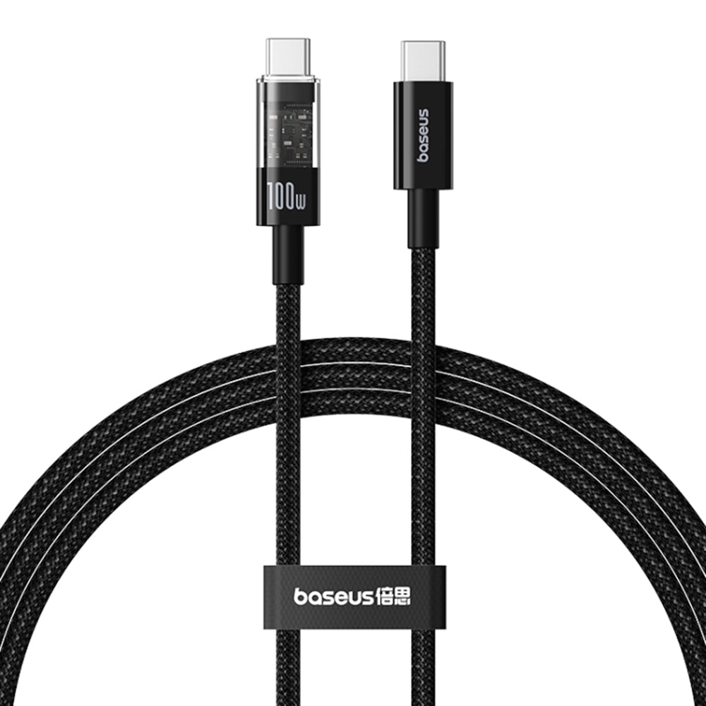 USB-C - USB-C Baseus Gem data- og ladekabel, 100W, 1m, Svart P10373000111-00