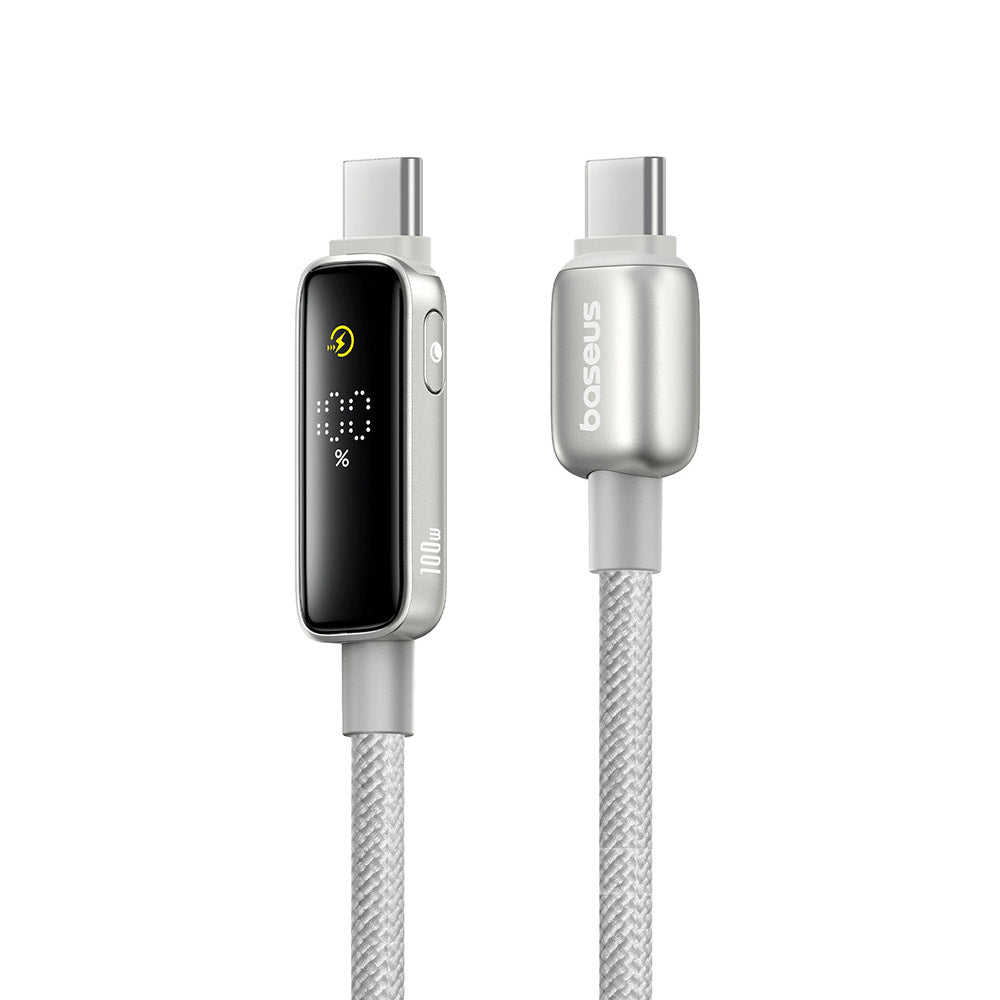 USB-C til USB-C Baseus Vipow Display data- og ladekabel, 100W, 2m, Grå P10381802851-01